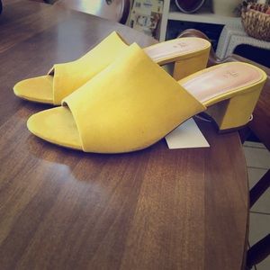 H&M yellow mules! So cute. Brand new! Never worn